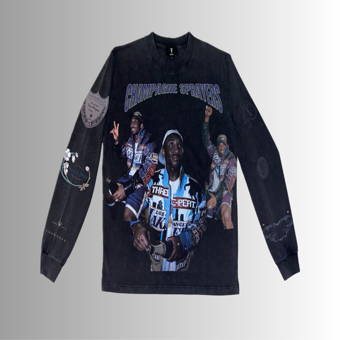 Champagne Sprayer Long Sleeve Graphics Kobe  T